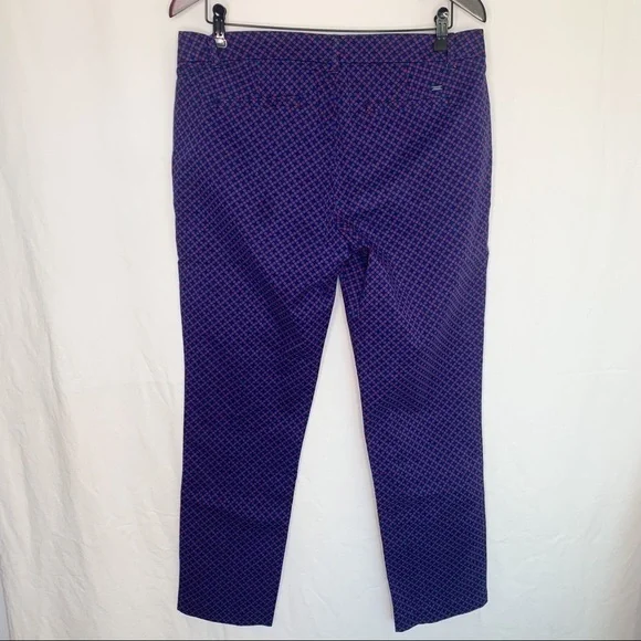 TOMMY HILFIGER Harlequin Check Print Mid Rise Ankle Pants - Picture 9 of 11